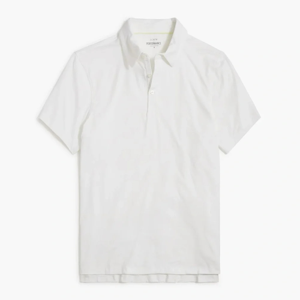NEW J.Crew Performance polo‎ shirt White Size L NWOT Golf Tennis Pickleball